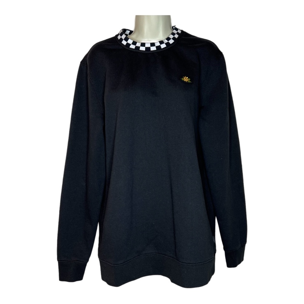 Vans Black Sweatshirt with Checkered Collar
